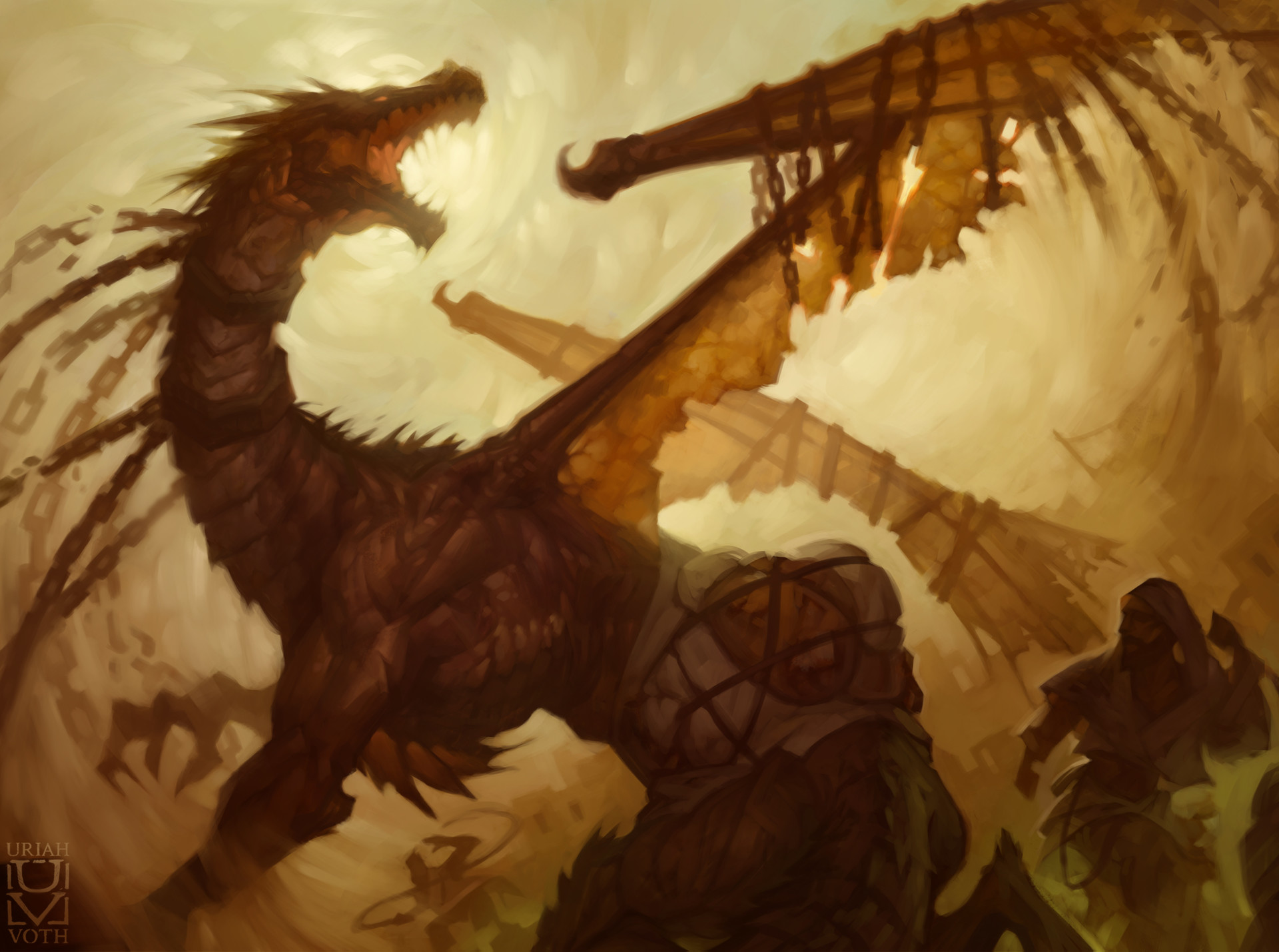 Enslaved Dragon by Uriah Voth - l'artboratoire