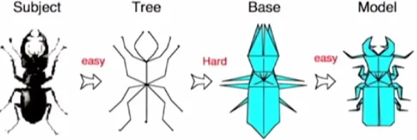 Étapes de création d'un origami - Robert J. Lang