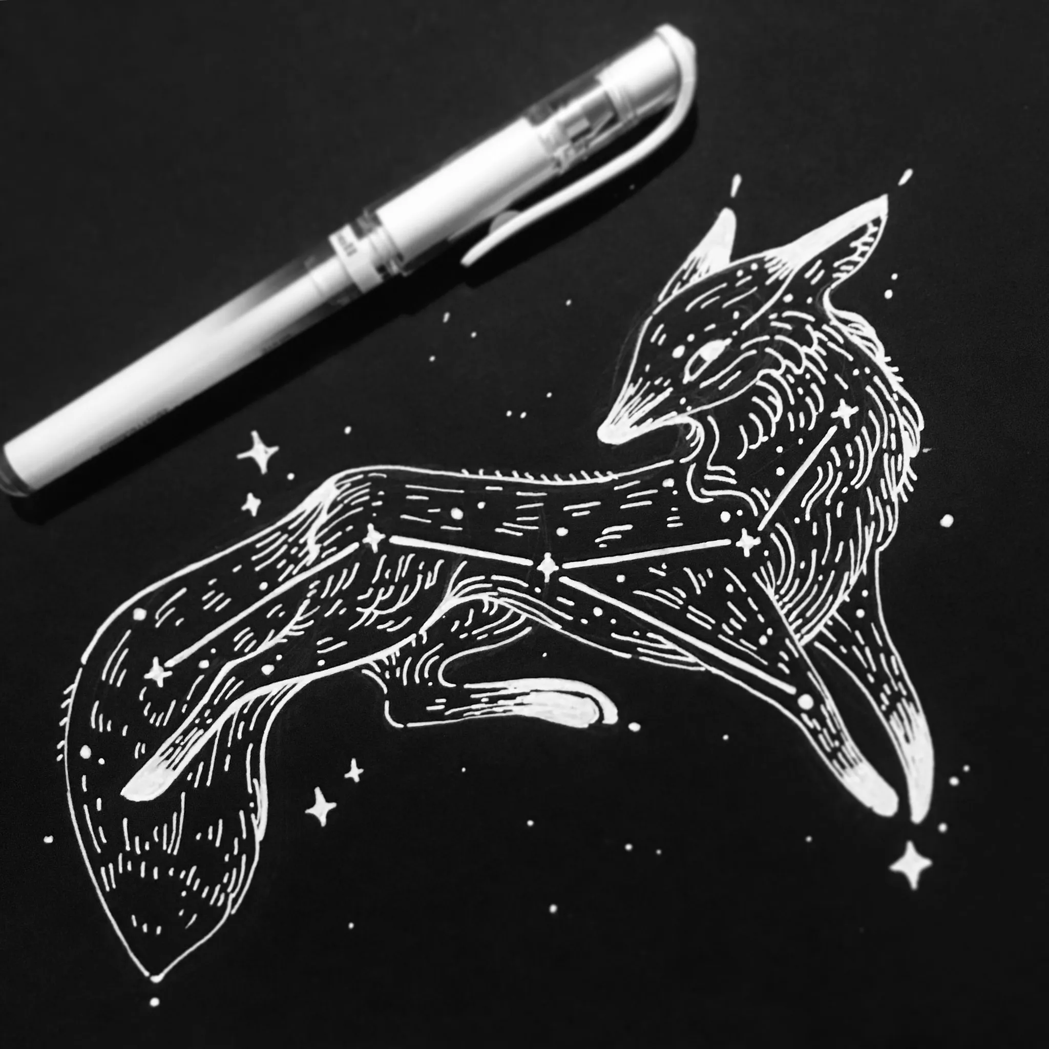 Étoile – Voxelfox, Inktober 2018