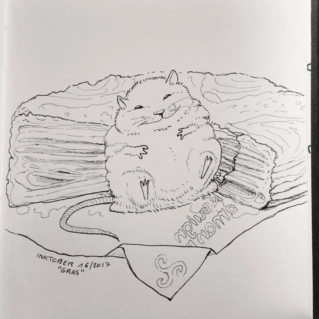 Inktober 2017 : Gros / fat © Cecile Hocquet