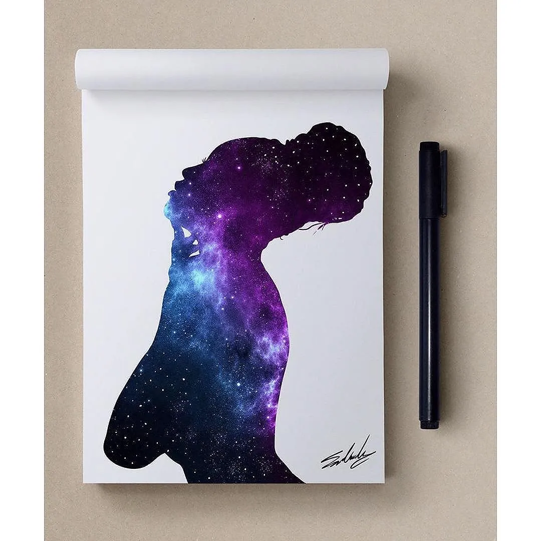 Illustration en constellation - Mohamed Salah