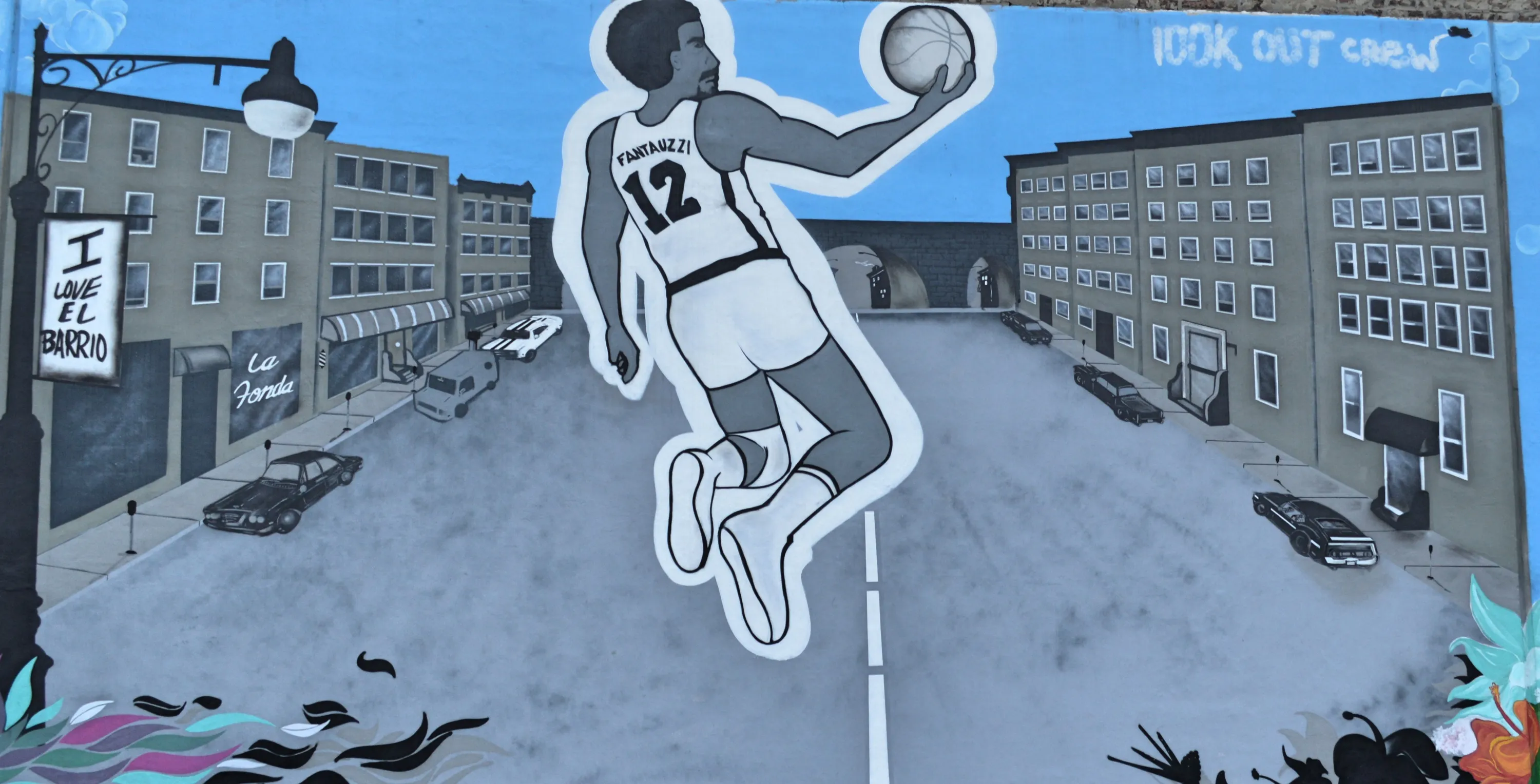 Terrain de basket East Harlem, Panneau 2, Street Art de commande