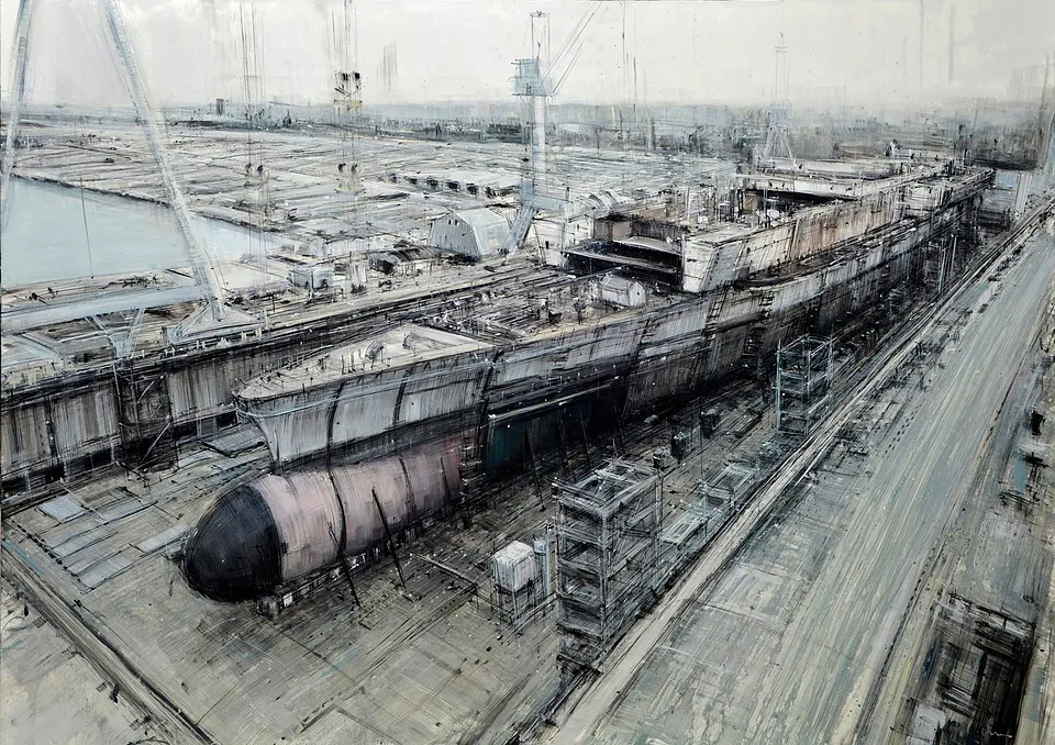 Ship Under Construction (Study) © Valerio d’Ospina