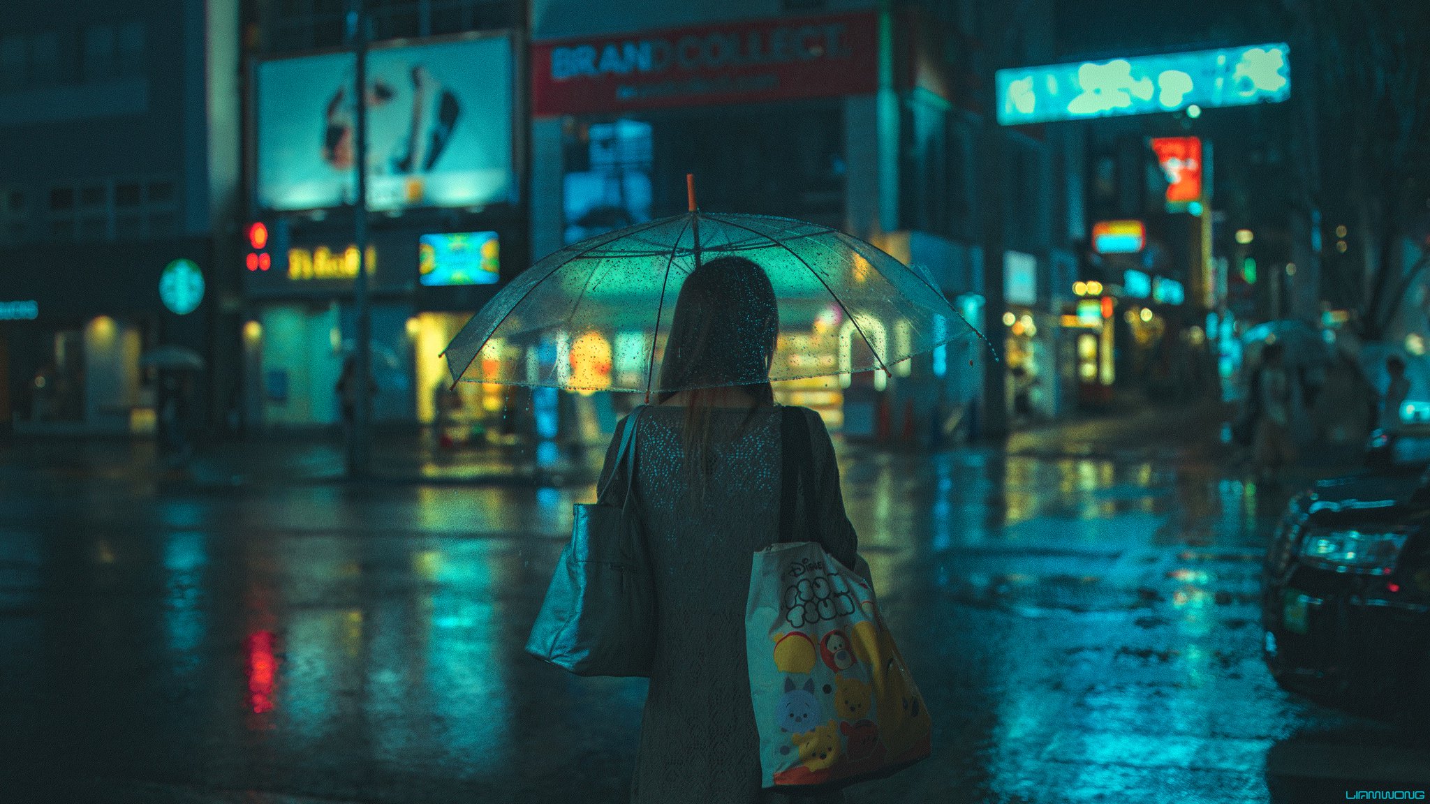 Parapluie et nuit – Liam Wong